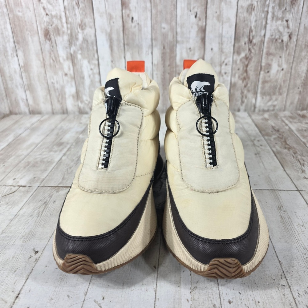 Sorel Kinetic Impact NXT Puffy Zip Waterproof Boots Cream Brown NL4943-191 7.5 - Picture 6 of 8